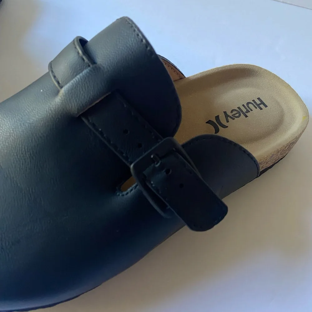 Hurley Black Kids Clogs Slippers Size 2